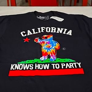 Men's "PACSUN" Black T-Shirt California Knows How to Party Sz LG NWT